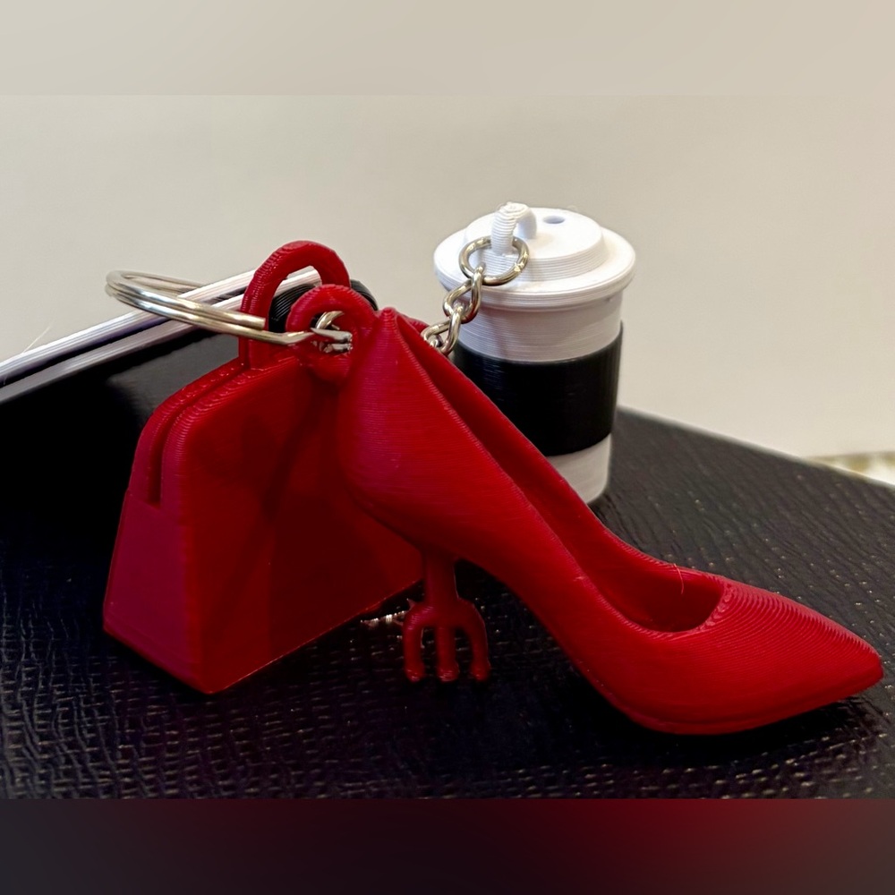 THE DEVIL WEARS PRADA Red Keychain with White Logo Tags. NEW - Picture 5 of 11